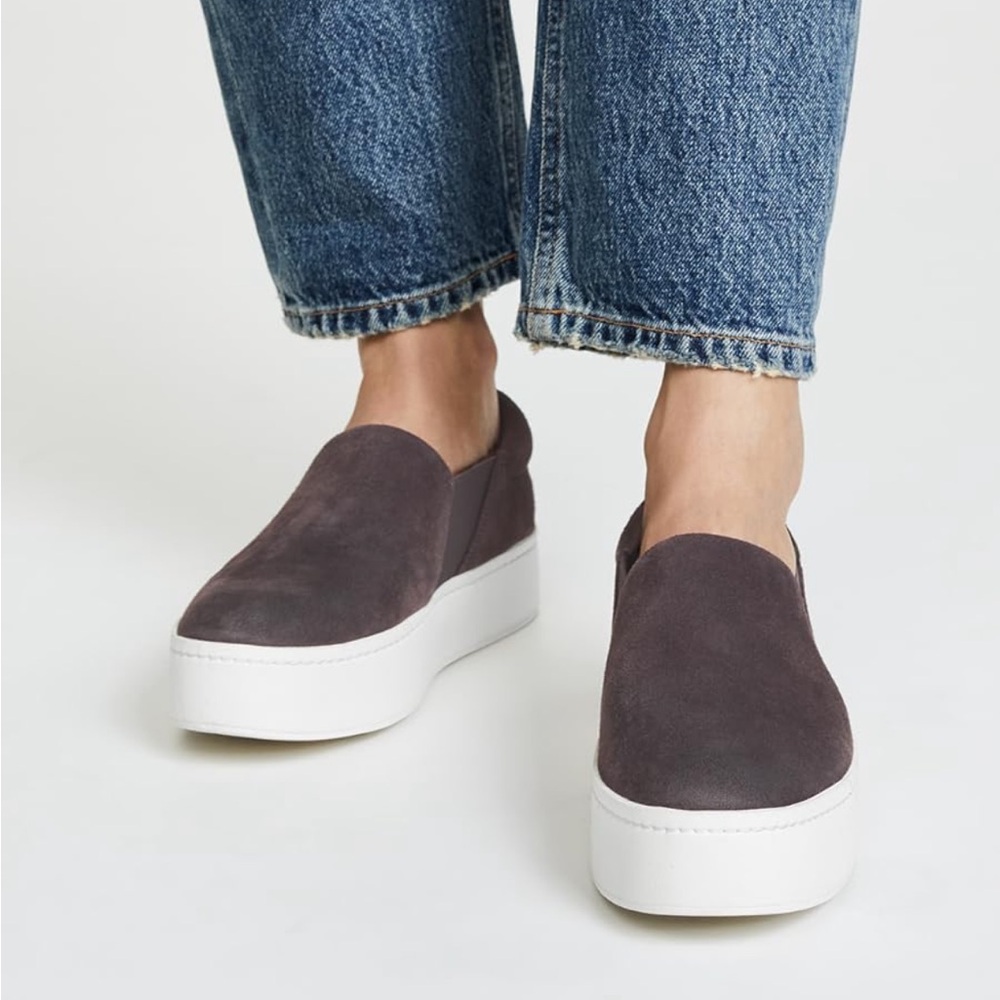 Grey Vince Platform Sneakers